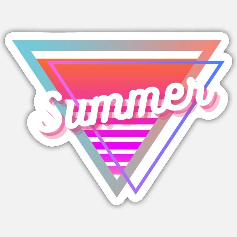 Summer - Sticker Größe S (10 x 10 cm) - Mattweiß