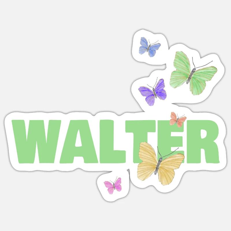 Cadeau pour Walter - Sticker taille S (10 x 10 cm) - blanc mat