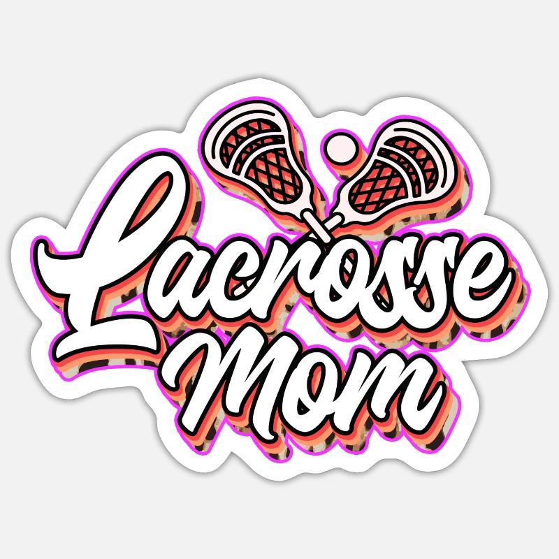 Lacrosse Sport Mutter Mama I Geschenk Sticker Größe S (10 x 10 cm)