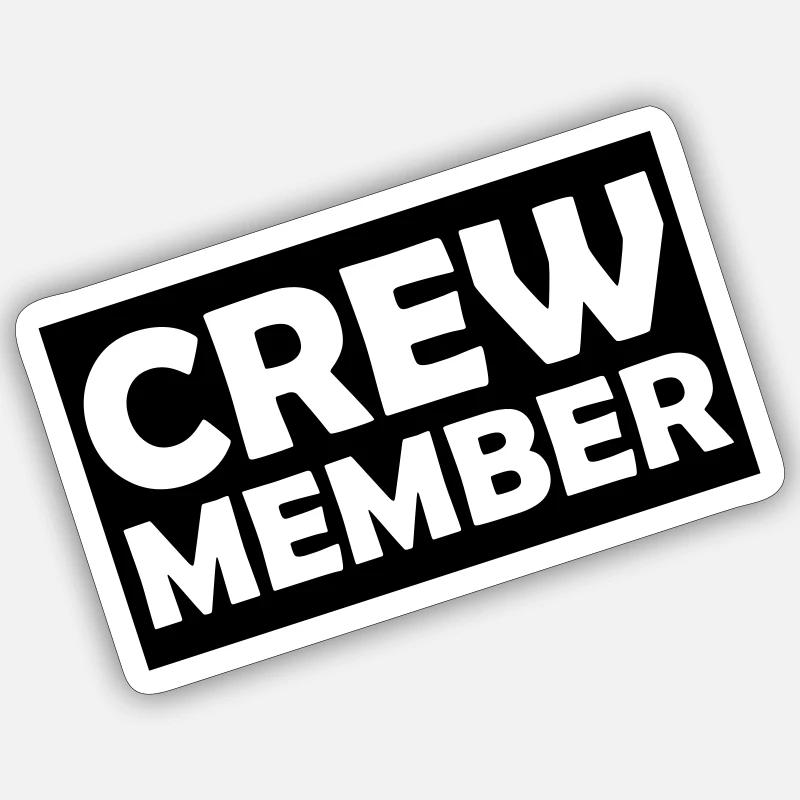 crew member 01 - Sticker size S (10 x 10 cm) - white matte