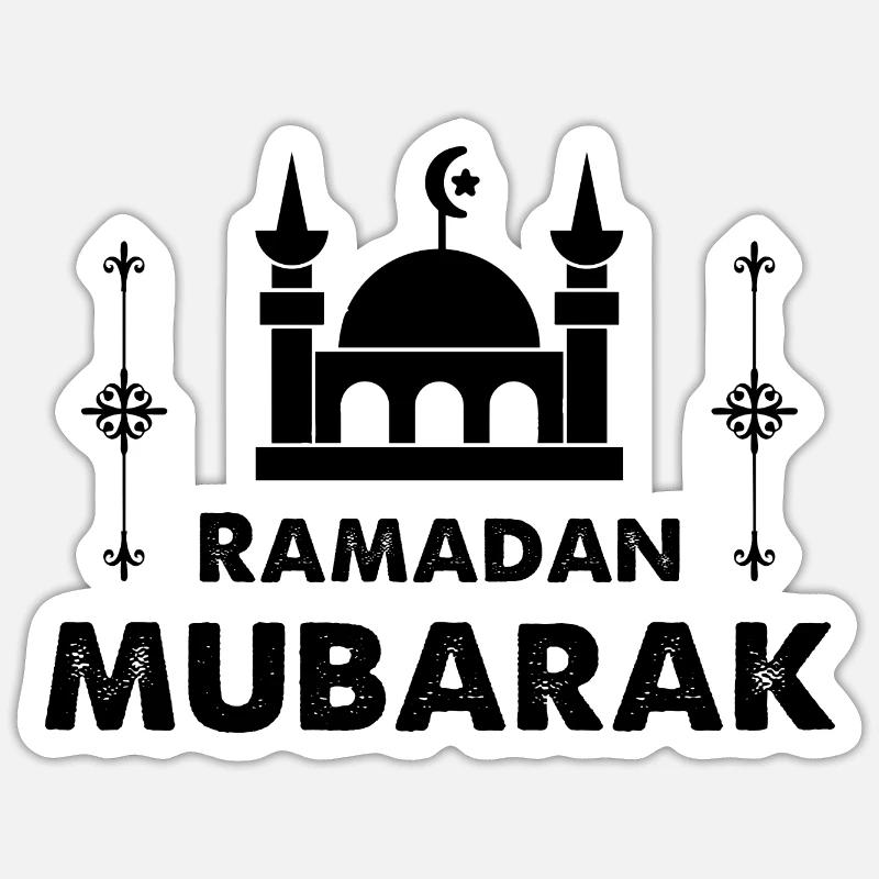 Ramadan Mubarak - Sticker Größe S (10 x 10 cm) - Mattweiß