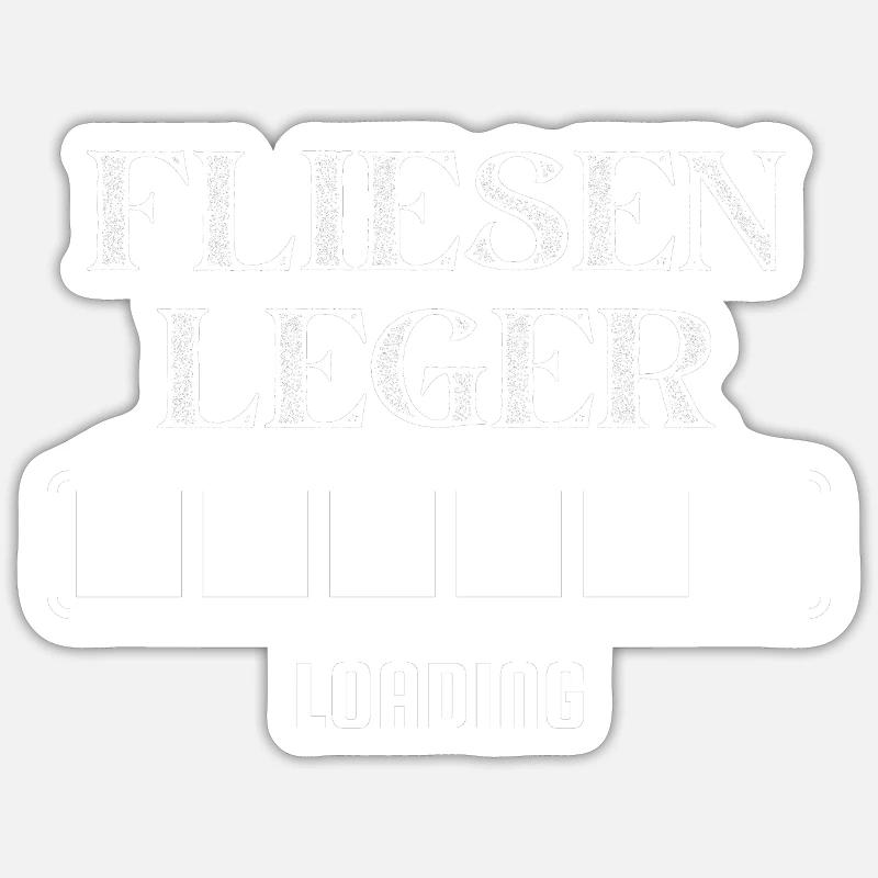 fliesenlegerHandwerker - Sticker Größe S (10 x 10 cm) - Mattweiß