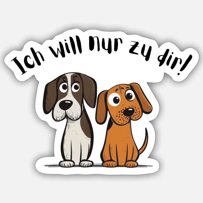 Hunde Spruch Geschenk - Sticker Größe S (10 x 10 cm) - Mattweiß