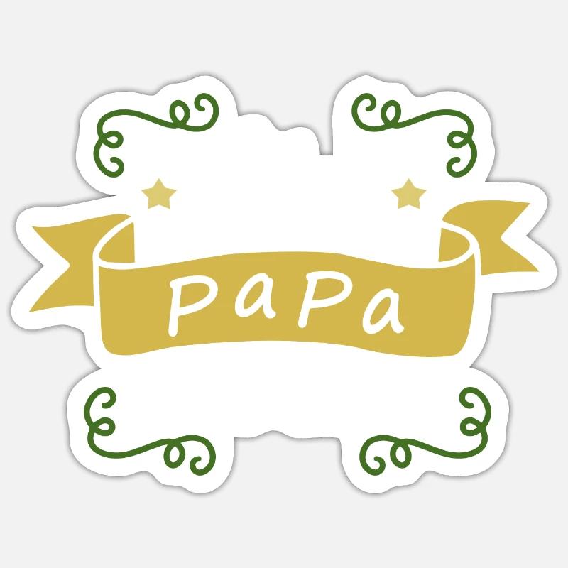 Elu papa de l'année - Sticker taille S (10 x 10 cm) - blanc mat