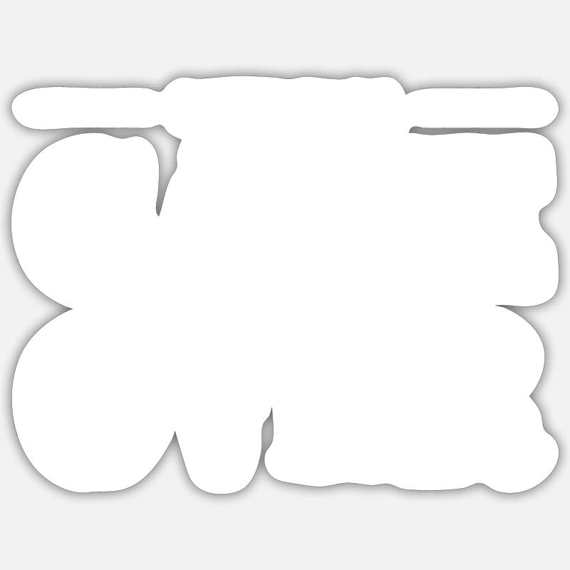Game Over Slogan - Sticker taille S (10 x 10 cm) - blanc mat