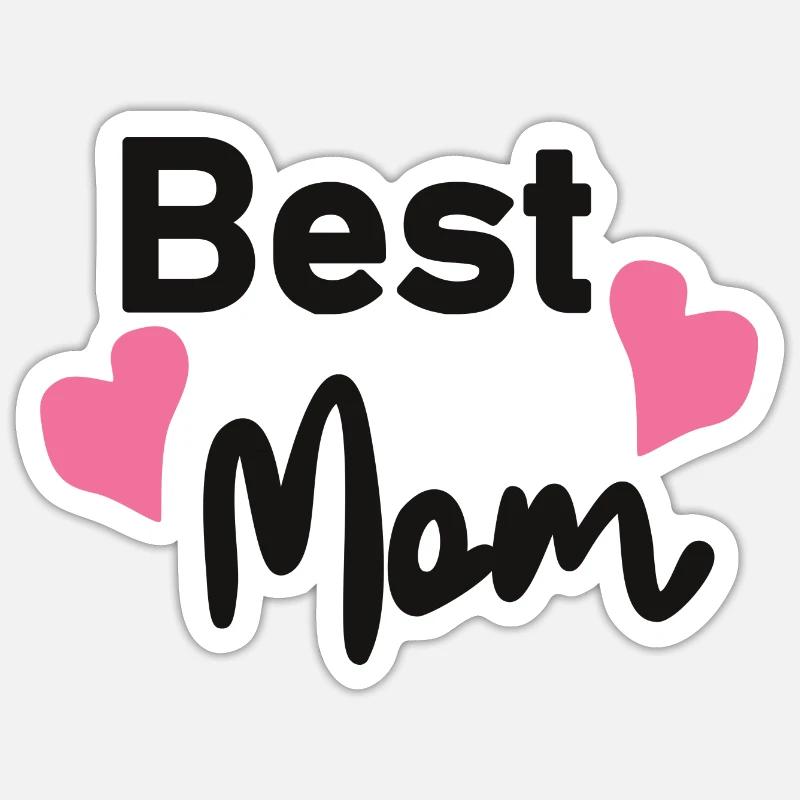 Meilleure maman - Sticker taille S (10 x 10 cm) - blanc mat