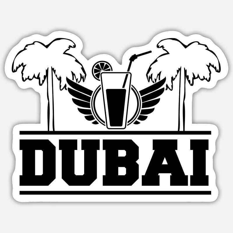 dubai - Sticker Größe S (10 x 10 cm) - Mattweiß