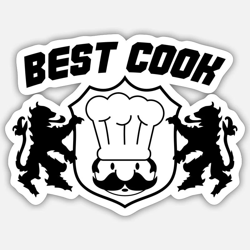 best cook - Sticker Größe S (10 x 10 cm) - Mattweiß