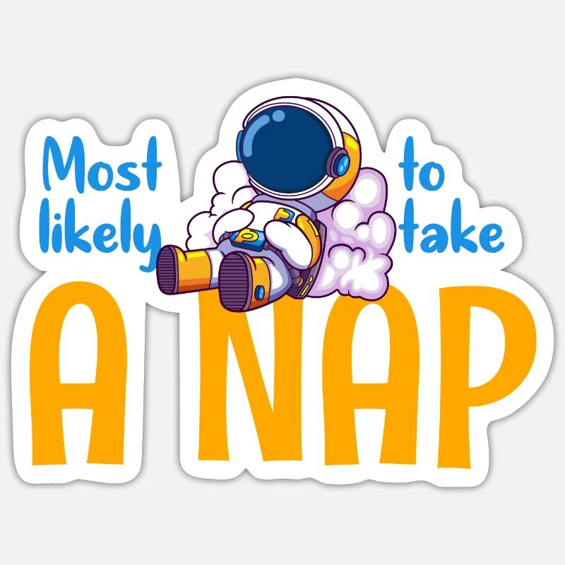 Am ehesten ein Nickerchen machen Sticker Größe S (10 x 10 cm)