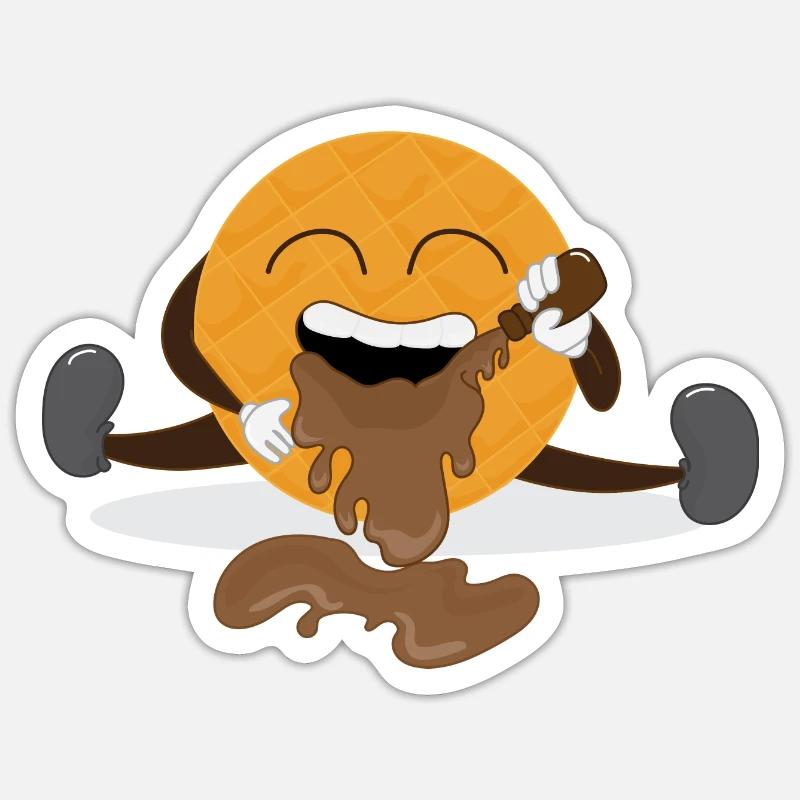 Sirop à gaufres Ironic Waffle Chef Sticker taille S (10 x 10 cm)