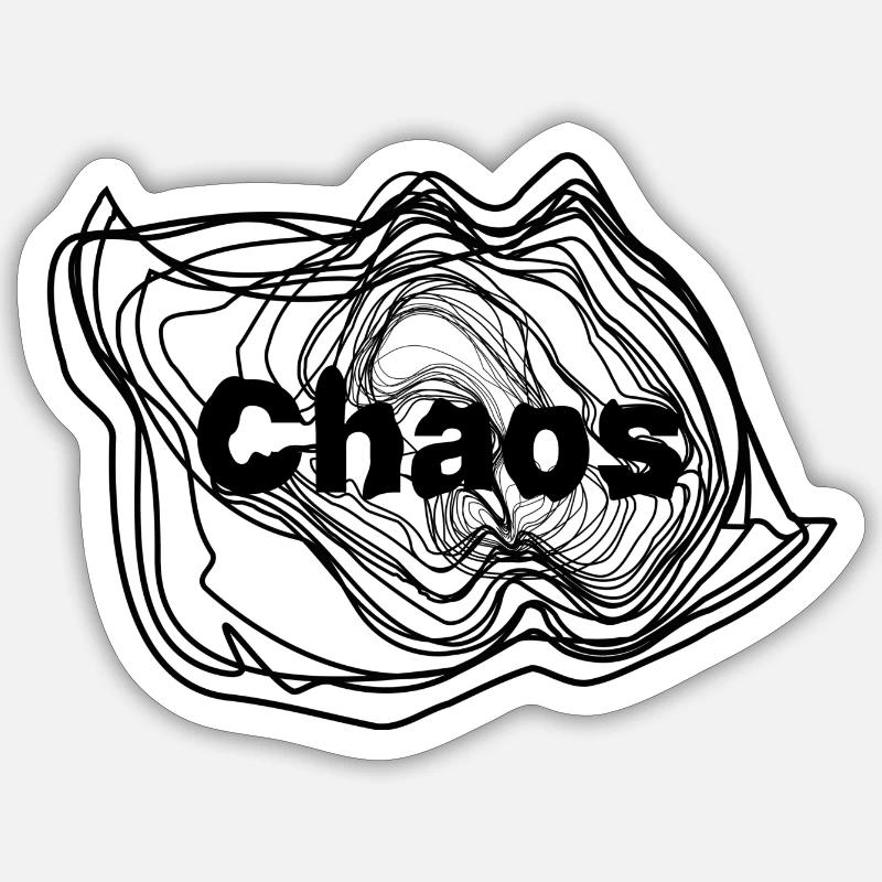 chaos2 - Sticker Größe S (10 x 10 cm) - Mattweiß