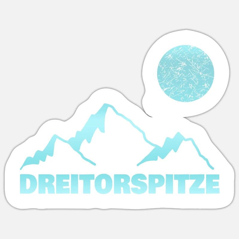 beim Dreitorspitze - Sticker Größe S (10 x 10 cm) - Mattweiß
