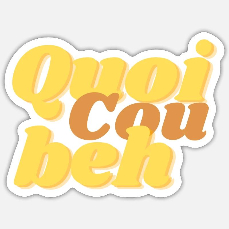 Quoicoubeh D2 - Sticker taille S (10 x 10 cm) - blanc mat