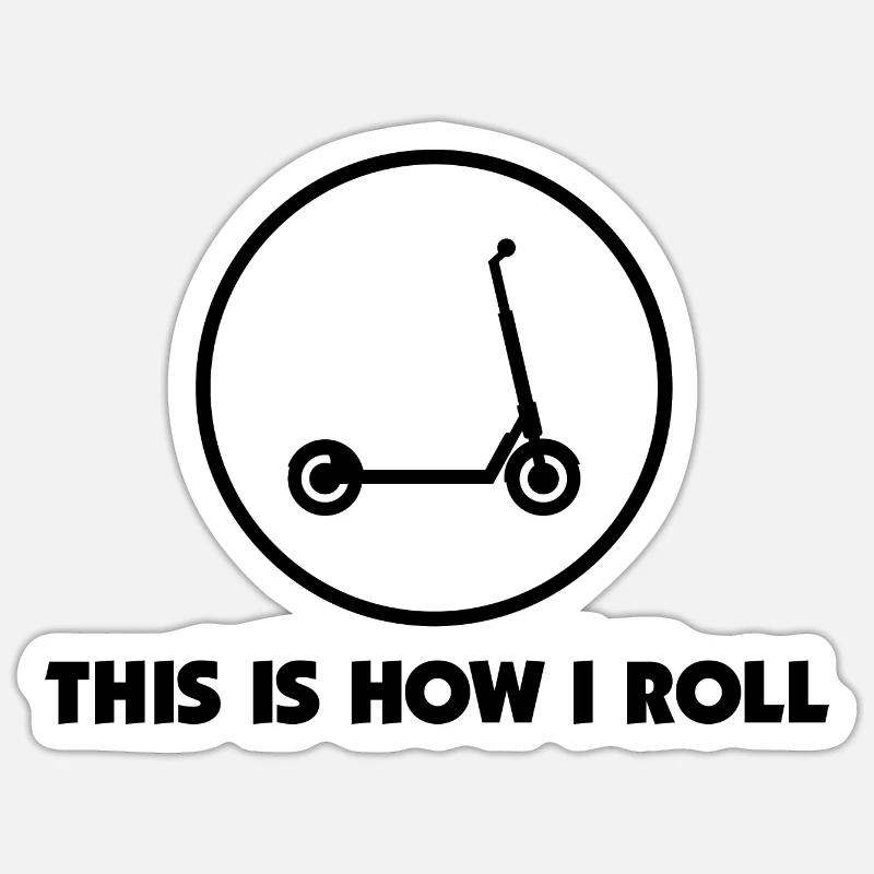 E-Scooter Scooter - Sticker size S (10 x 10 cm) - white matte
