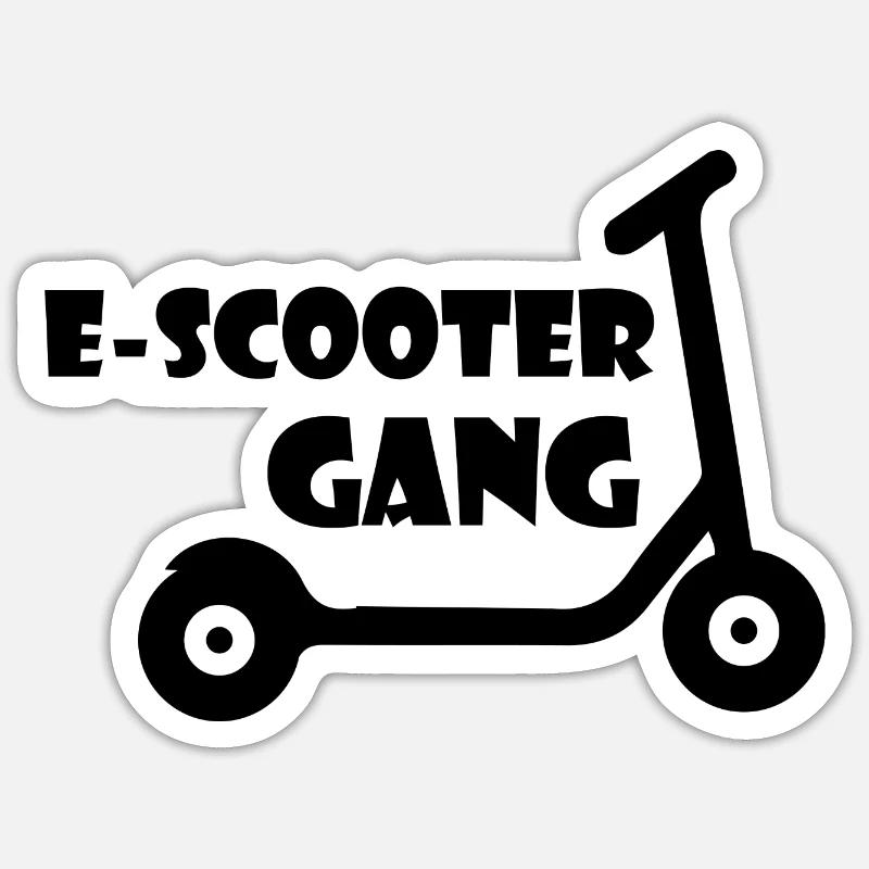 E-Scooter Roller Scooter - Sticker taille S (10 x 10 cm) - blanc mat