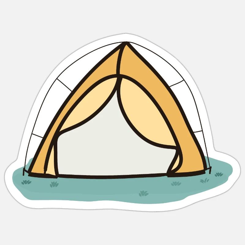 Campingplätze 3 Sticker Größe S (10 x 10 cm)