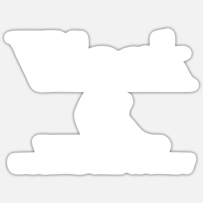 Définition du travail - Sticker taille S (10 x 10 cm) - blanc mat