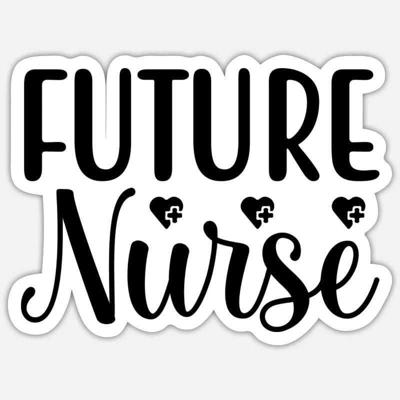Future Nurse - Sticker size S (10 x 10 cm) - white matte