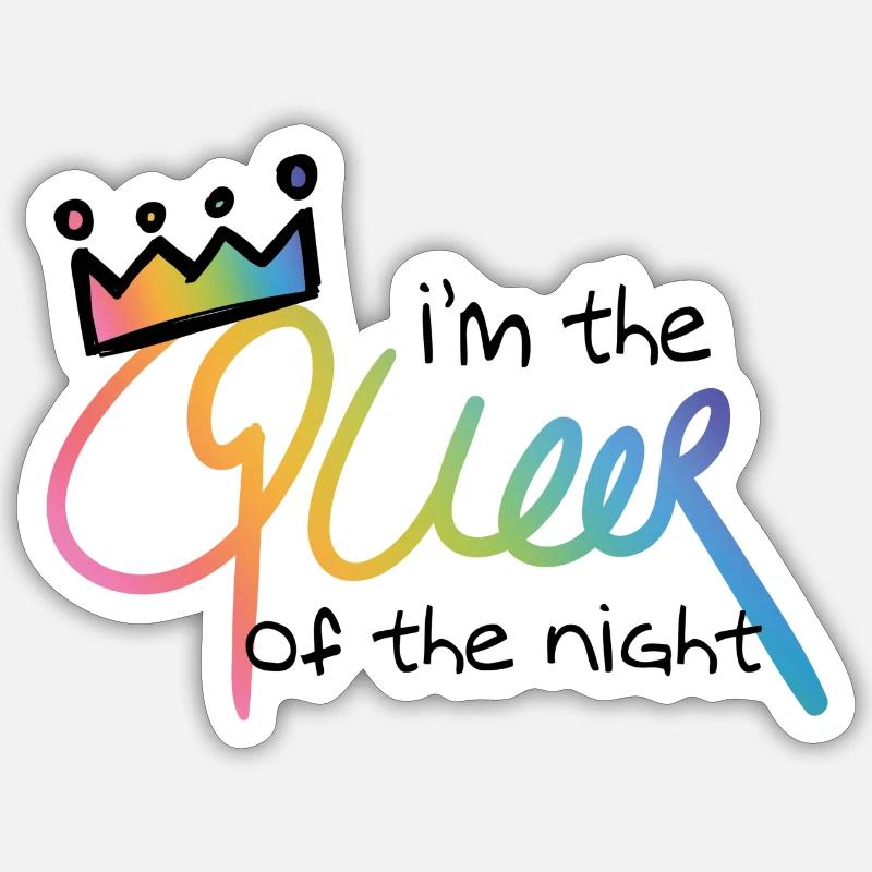 Ich bin der Queer der Nacht Sticker Größe S (10 x 10 cm)