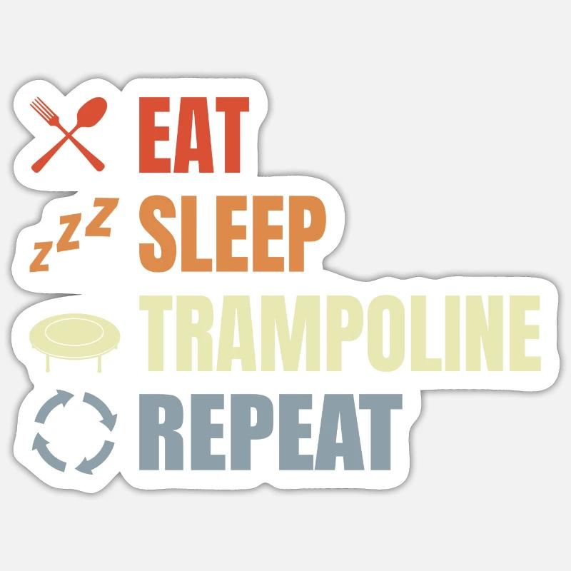 Routine de saut de trampoline Sticker taille S (10 x 10 cm)