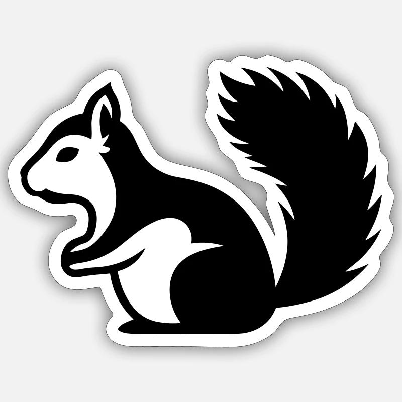 Squirrel Sticker size S (10 x 10 cm)