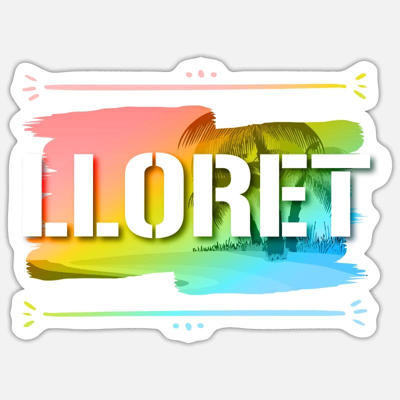 Lloret De Mar - Sticker taille S (10 x 10 cm) - blanc mat