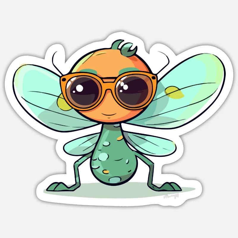 Iva libbelule - Sticker Größe S (10 x 10 cm) - Mattweiß