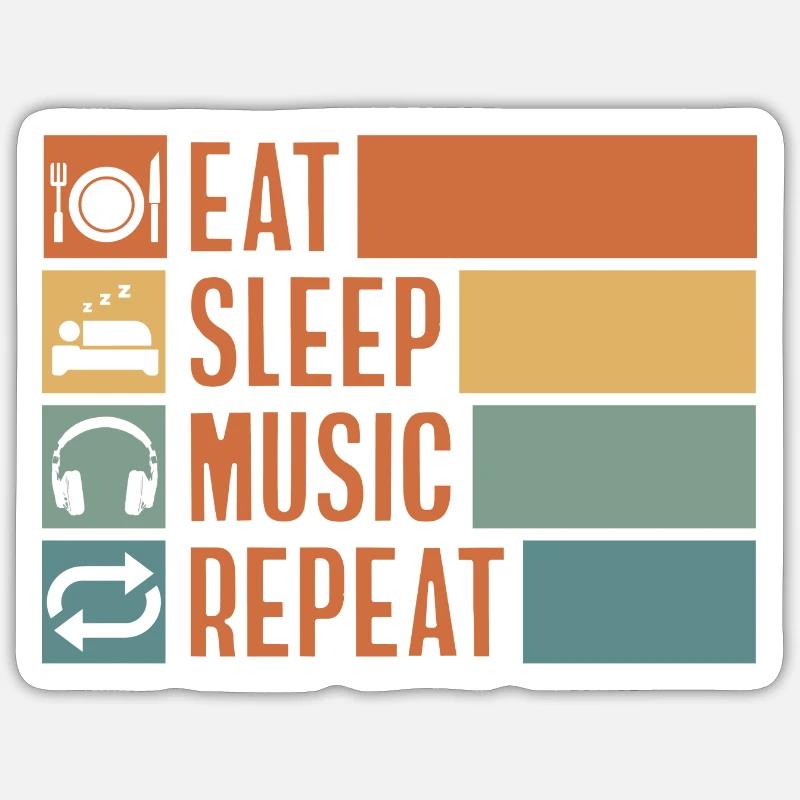 Dj Kopfhörer Lieder Sticker Größe S (10 x 10 cm)