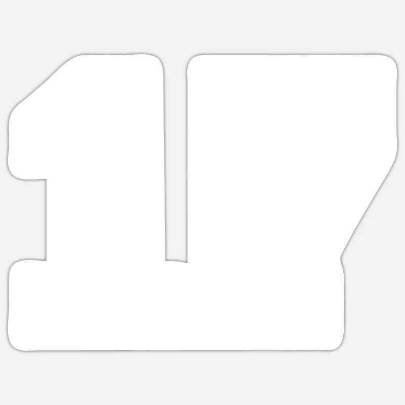 17 - Sticker Größe S (10 x 10 cm) - Mattweiß
