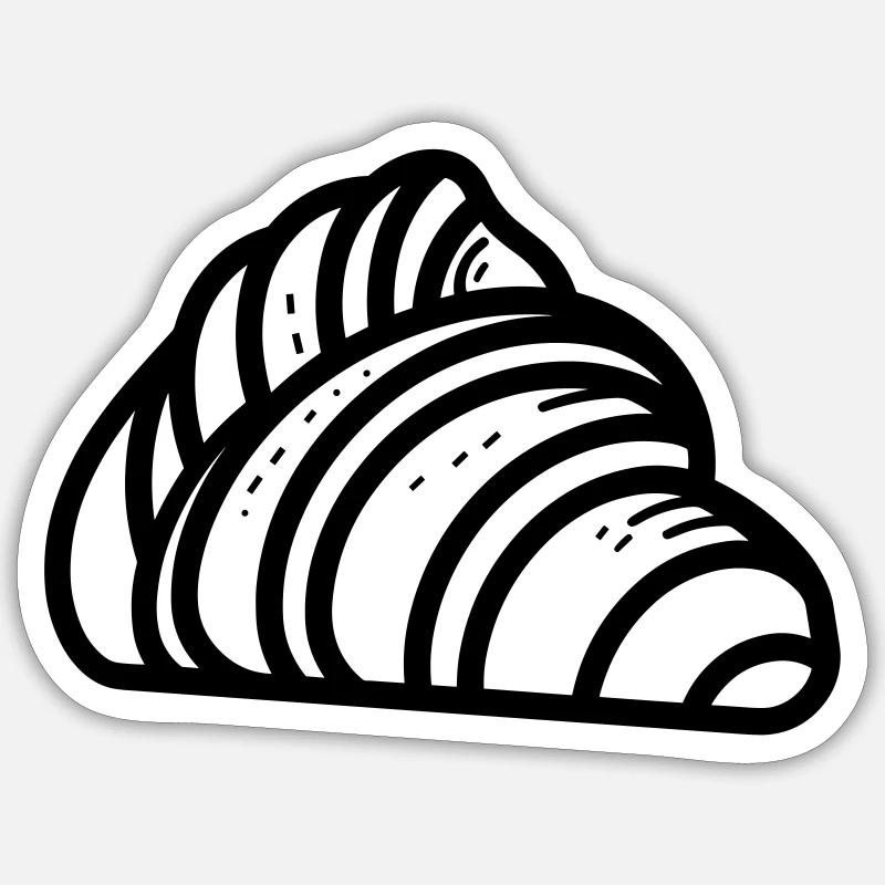 croisaant - Sticker taille S (10 x 10 cm) - blanc mat