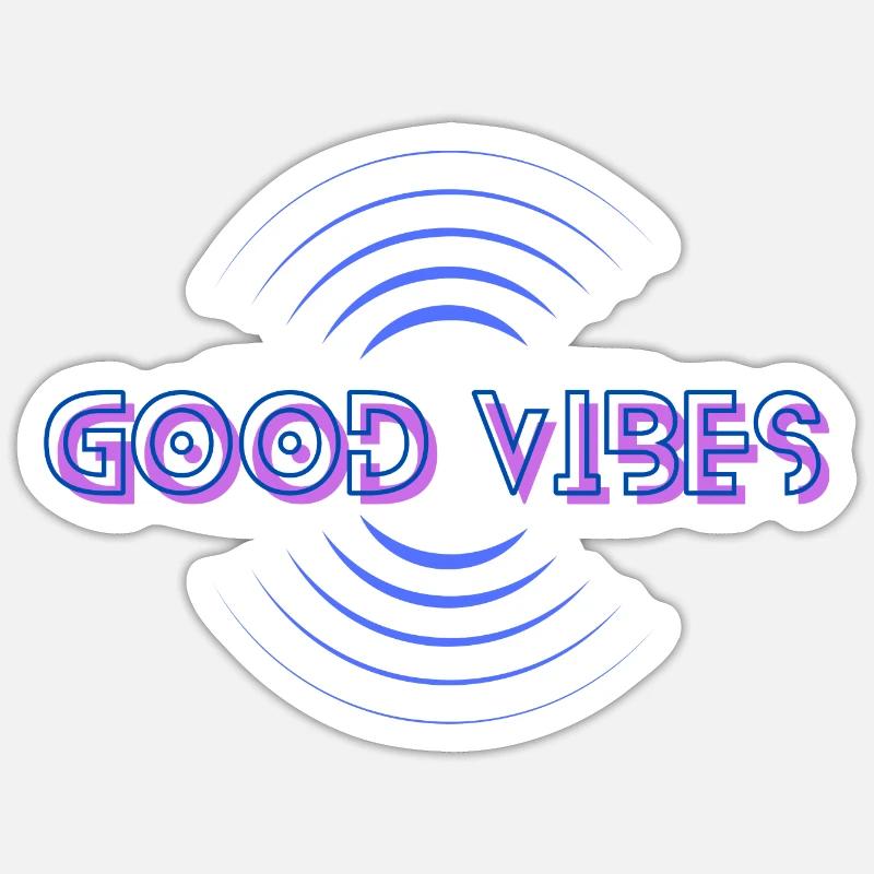 Ondes positives Sticker taille S (10 x 10 cm)