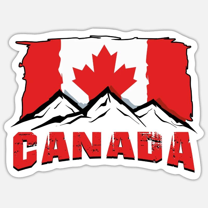 Drapeau du Canada Sticker taille S (10 x 10 cm)