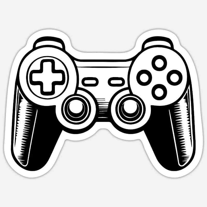 Controller Gaming Videospiele Gamepad Sticker Größe S (10 x 10 cm)