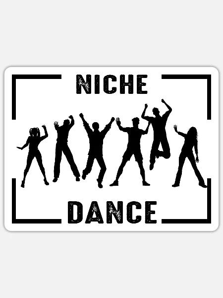 Dancing Dance Music - Sticker Größe S (10 x 10 cm) - Mattweiß