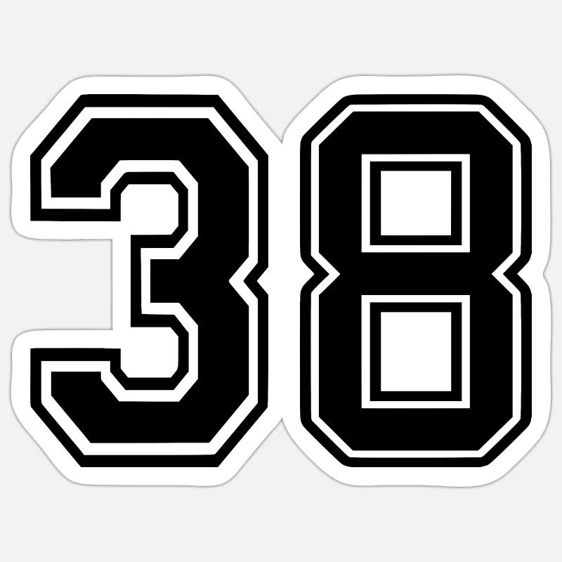 38 - Sticker size S (10 x 10 cm) - white matte