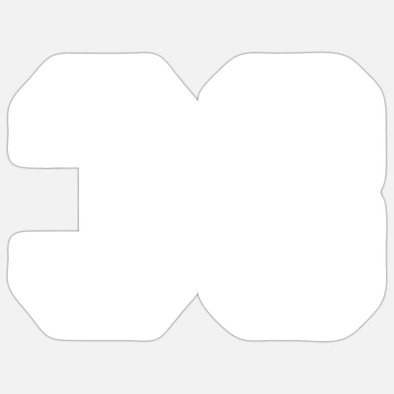 38 - Sticker size S (10 x 10 cm) - white matte