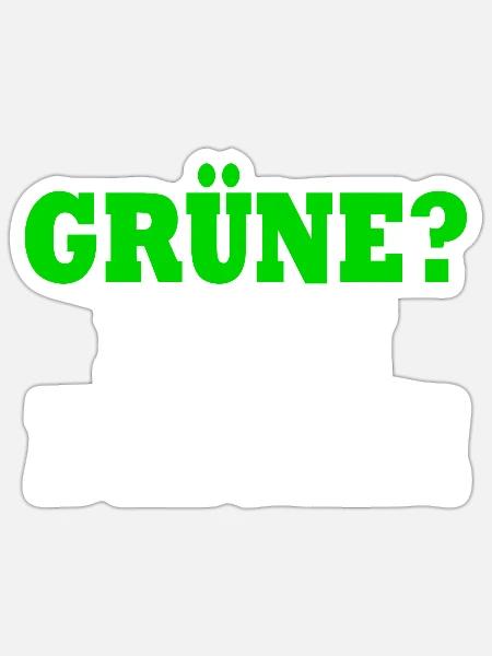 grüne nein danke - Sticker Größe S (10 x 10 cm) - Mattweiß