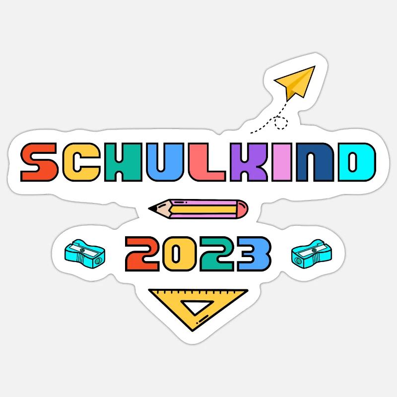 Schulkind Schule Einschulung 1. Klasse Geschenk Sticker Größe S (10 x 10 cm)