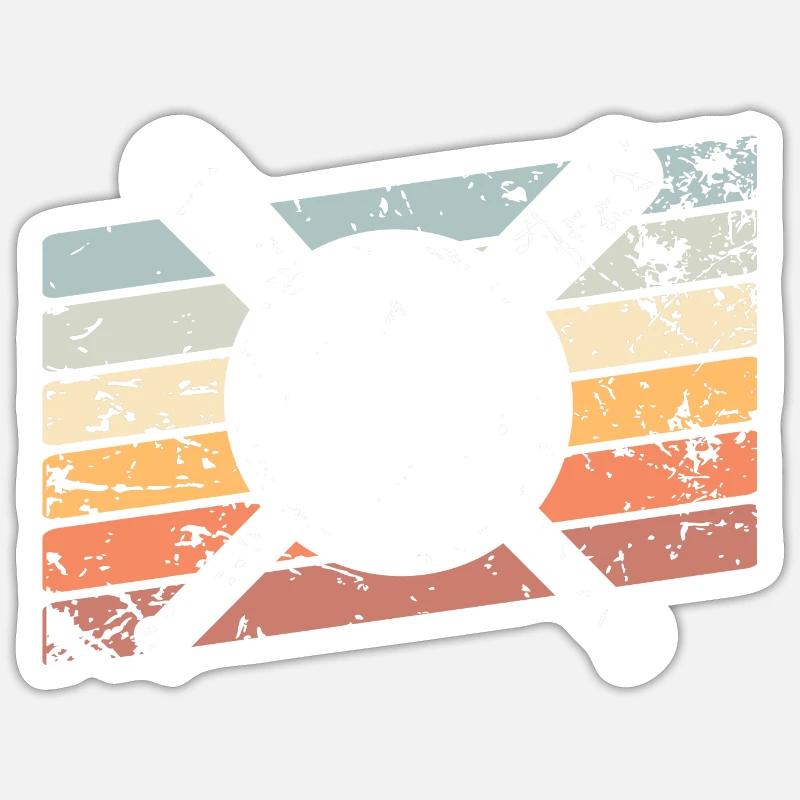 Baseball - Sticker Größe S (10 x 10 cm) - Mattweiß