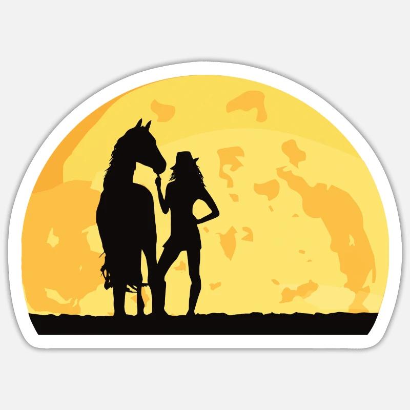 Clair de lune Sticker taille S (10 x 10 cm)