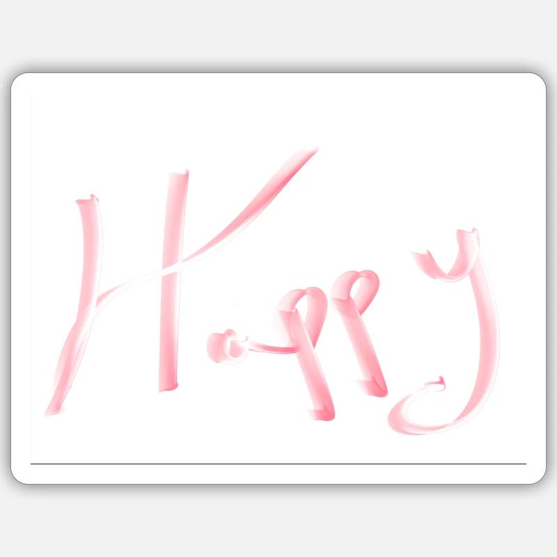 Plain happy Sticker size S (10 x 10 cm)
