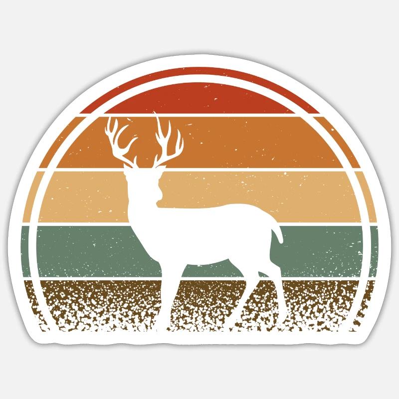 Capriolo - Sticker formato S (10 x 10 cm) - bianco opaco