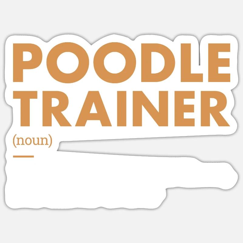 Poodle Trainer Definiton - Sticker Größe S (10 x 10 cm) - Mattweiß