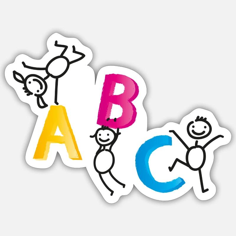schulbeginn - Sticker Größe S (10 x 10 cm) - Mattweiß