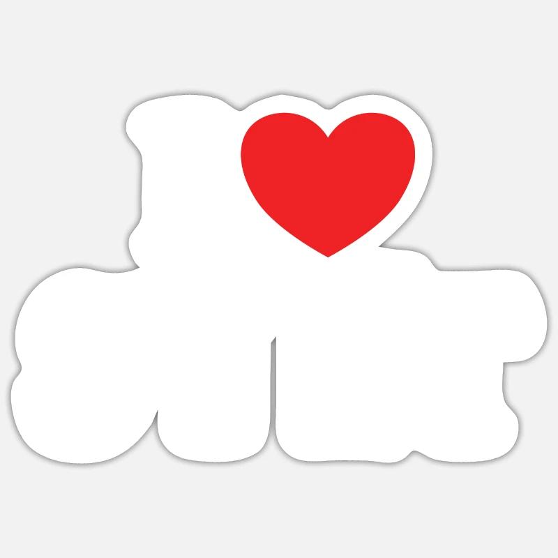 J’adore Sylt - Sticker taille S (10 x 10 cm) - blanc mat