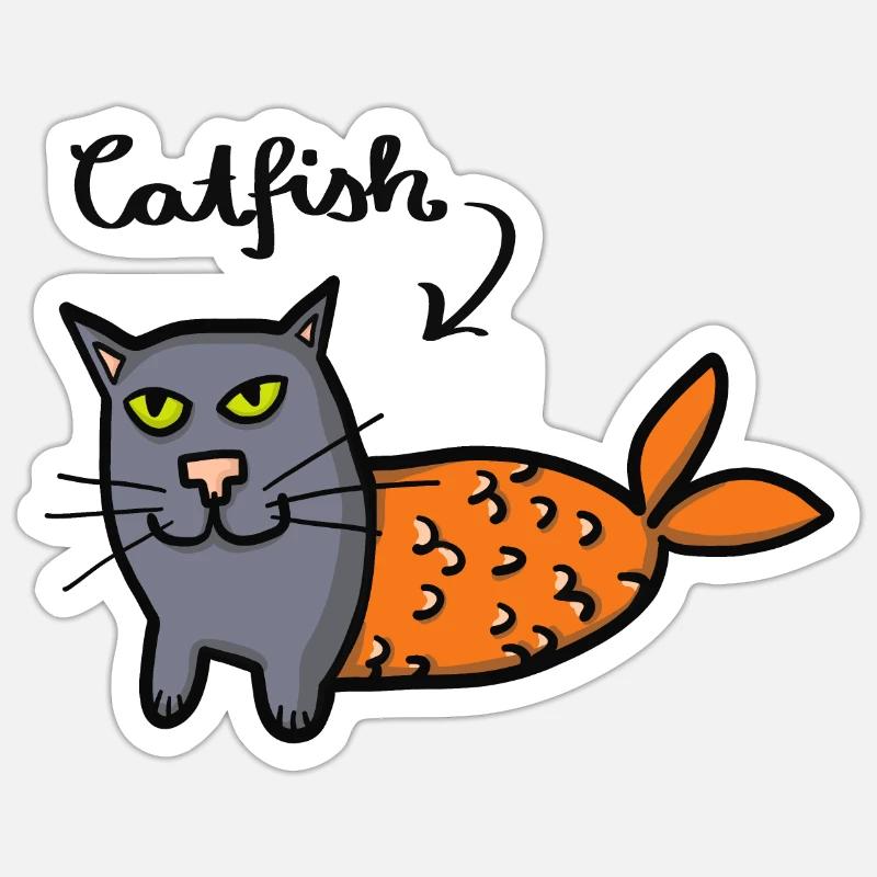 catfish Sticker Größe S (10 x 10 cm)