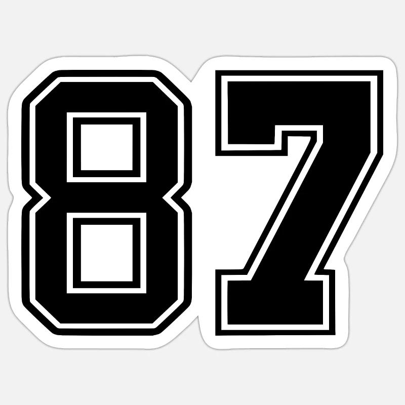 87 - Sticker size S (10 x 10 cm) - white matte