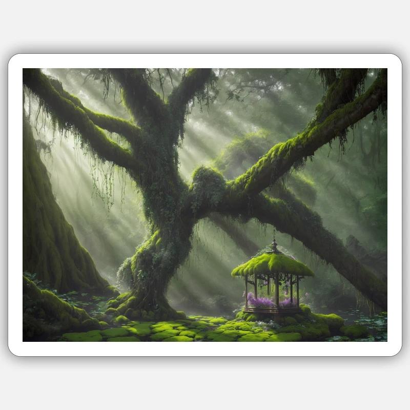 Enchanted forest - Sticker size S (10 x 10 cm) - white matte