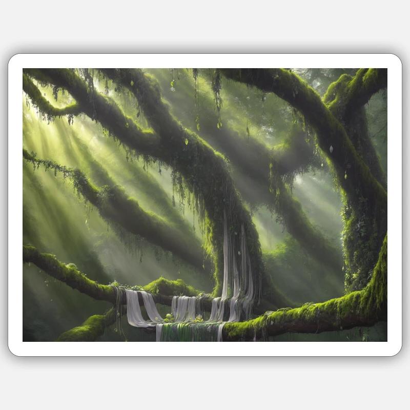 magical forest - Sticker size S (10 x 10 cm) - white matte