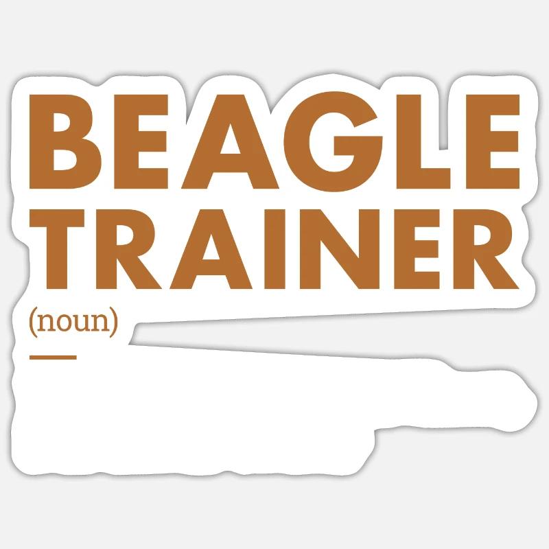 Beagle Trainer Definiton Sticker Größe S (10 x 10 cm)